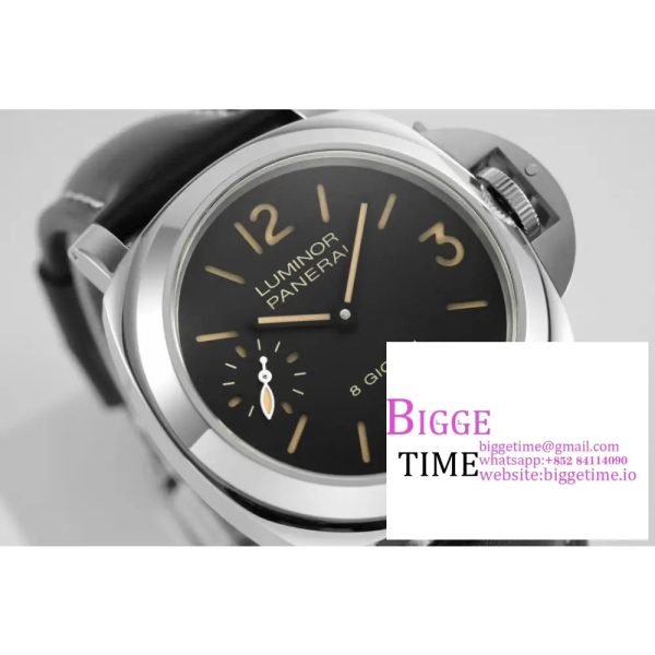 PAM915 HWF 1:1 Luminor Base 8 Days Best Edition on Black Leather Strap P5000 - Image 6