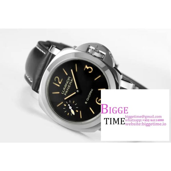 PAM915 HWF 1:1 Luminor Base 8 Days Best Edition on Black Leather Strap P5000 - Image 4