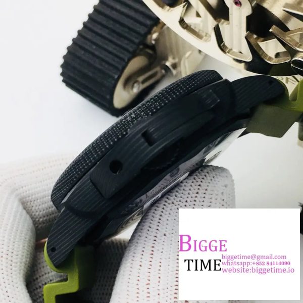 PAM961 Carbotech VSF Best Edition Carbon Dial on Green Rubber Strap P.9010 - Image 8