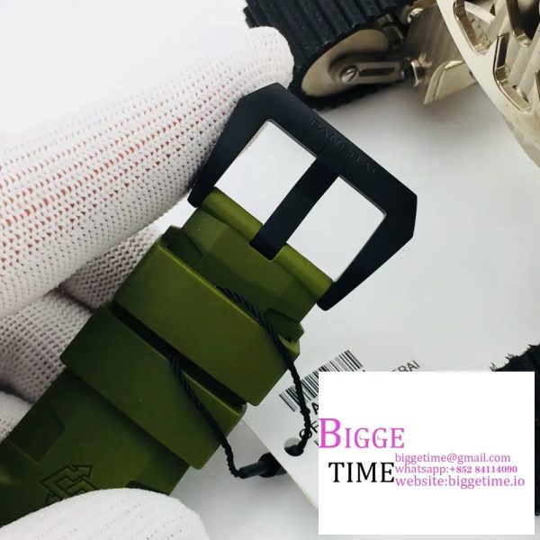 PAM961 Carbotech VSF Best Edition Carbon Dial on Green Rubber Strap P.9010 - Image 7