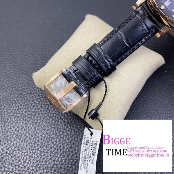 PAM974 Luminor Submersible RG VSF 1:1 Best Edition on Black Leather Strap AXXXIV - Image 7