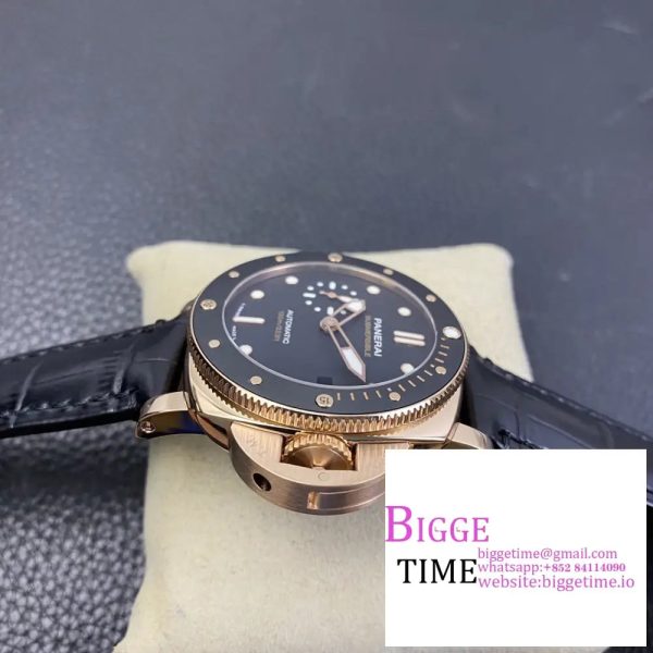 PAM974 Luminor Submersible RG VSF 1:1 Best Edition on Black Leather Strap AXXXIV - Image 5