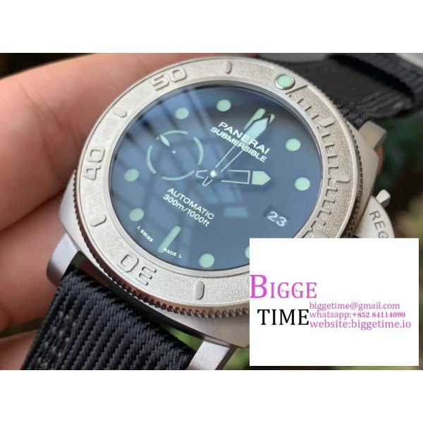 PAM984 Mike Horn Submersible VSF 1:1 Best Edition Black Dial on Black Nylon Strap P.9010 - Image 5