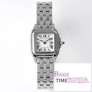 Panthère 22mm AF 1:1 Best Edition SS White Dial on SS Bracelet Ronda Quartz