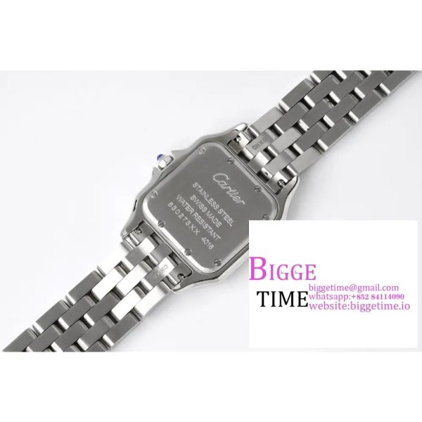 Panthère 27mm AF 1:1 Best Edition SS White Dial on SS Bracelet Ronda Quartz - Image 9