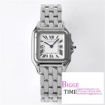 Panthère 27mm AF 1:1 Best Edition SS White Dial on SS Bracelet Ronda Quartz