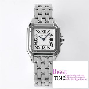 Panthère 27mm AF 1:1 Best Edition SS White Dial on SS Bracelet Ronda Quartz