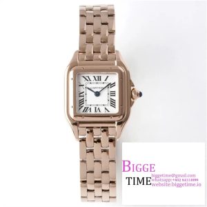 Panthère Ladies 22mm RG AF 1:1 Best Edition White Dial on RG Bracelet Ronda Quartz