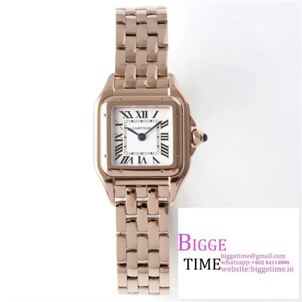 Panthère Ladies 22mm RG AF 1:1 Best Edition White Dial on RG Bracelet Ronda Quartz