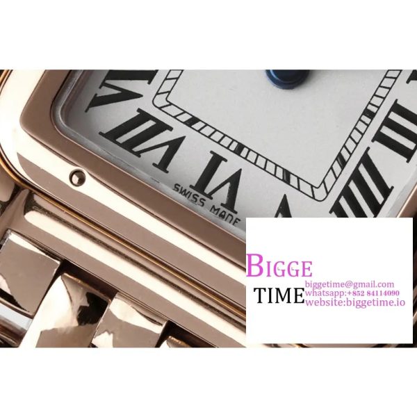 Panthère Ladies 22mm RG AF 1:1 Best Edition White Dial on RG Bracelet Ronda Quartz - Image 3