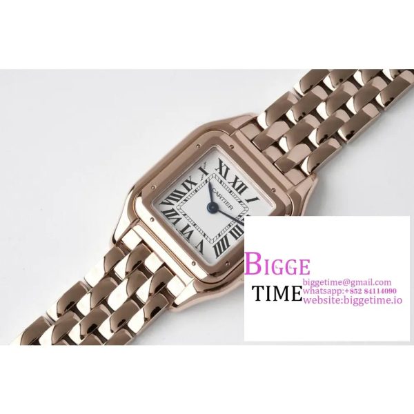 Panthère Ladies 22mm RG AF 1:1 Best Edition White Dial on RG Bracelet Ronda Quartz - Image 2