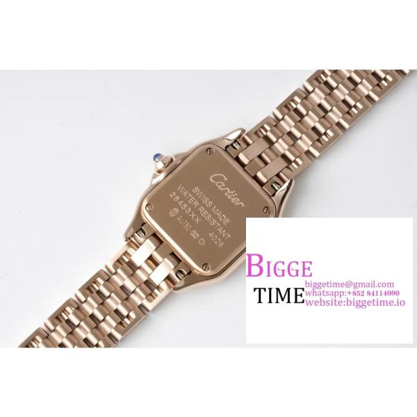 Panthère Ladies 22mm RG AF 1:1 Best Edition White Dial on RG Bracelet Ronda Quartz - Image 9