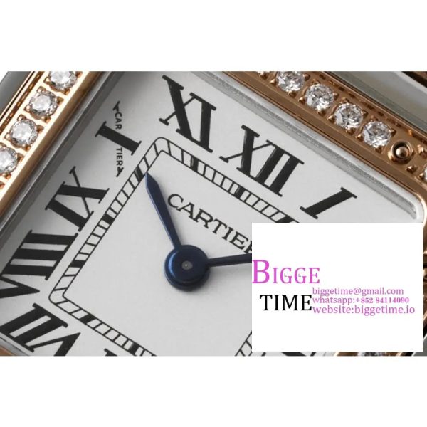 Panthère Ladies 22mm SS/RG AF 1:1 Best Edition White Dial Diamonds Bezel on SS/RG Bracelet Ronda Quartz - Image 4