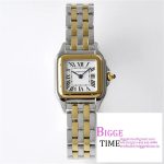 Panthère Ladies 22mm SS/YG AF 1:1 Best Edition White Dial on SS/YG Bracelet Ronda Quartz