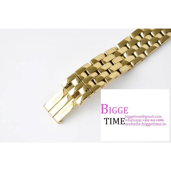 Panthère Ladies 22mm YG AF 1:1 Best Edition White Dial Diamonds Bezel on YG Bracelet Ronda Quartz - Image 5