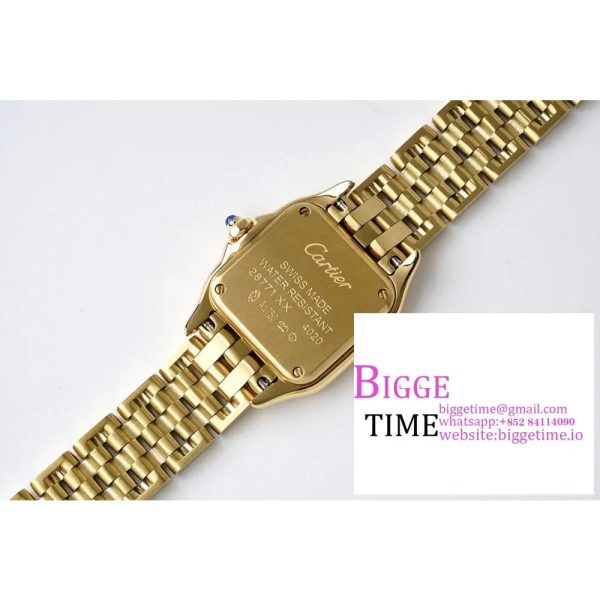 Panthère Ladies 22mm YG AF 1:1 Best Edition White Dial on YG Bracelet Ronda Quartz - Image 8