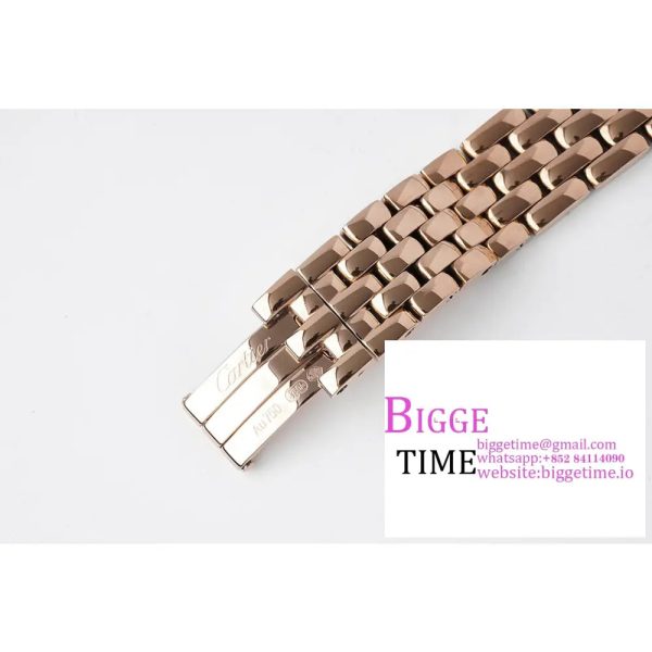 Panthère Ladies 27mm RG AF 1:1 Best Edition White Dial Diamonds Bezel on RG Bracelet Ronda Quartz - Image 7