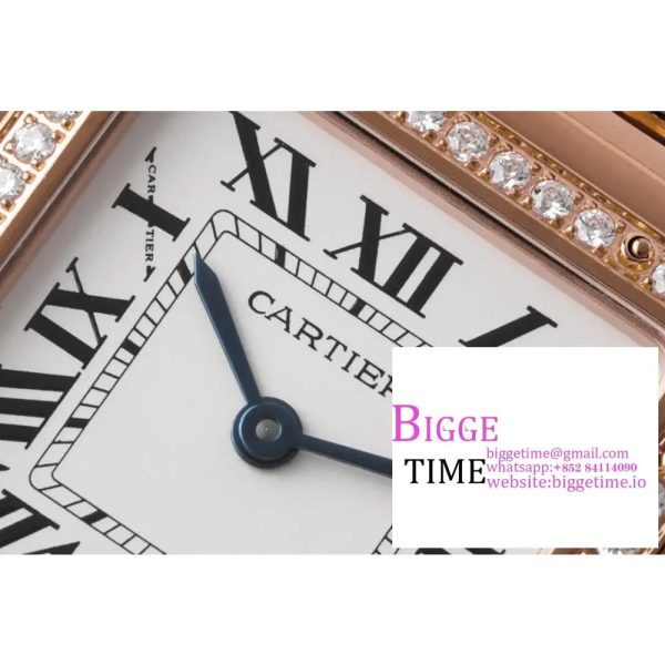 Panthère Ladies 27mm RG AF 1:1 Best Edition White Dial Diamonds Bezel on RG Bracelet Ronda Quartz - Image 4