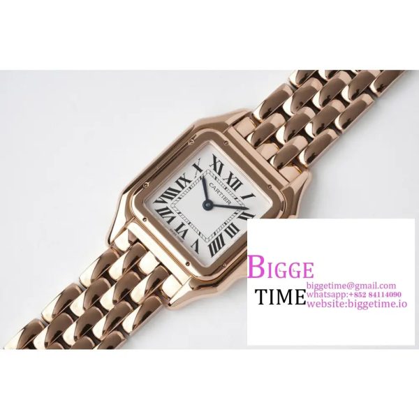 Panthère Ladies 27mm RG AF 1:1 Best Edition White Dial on RG Bracelet Ronda Quartz - Image 2