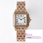 Panthère Ladies 27mm RG AF 1:1 Best Edition White Dial on RG Bracelet Ronda Quartz