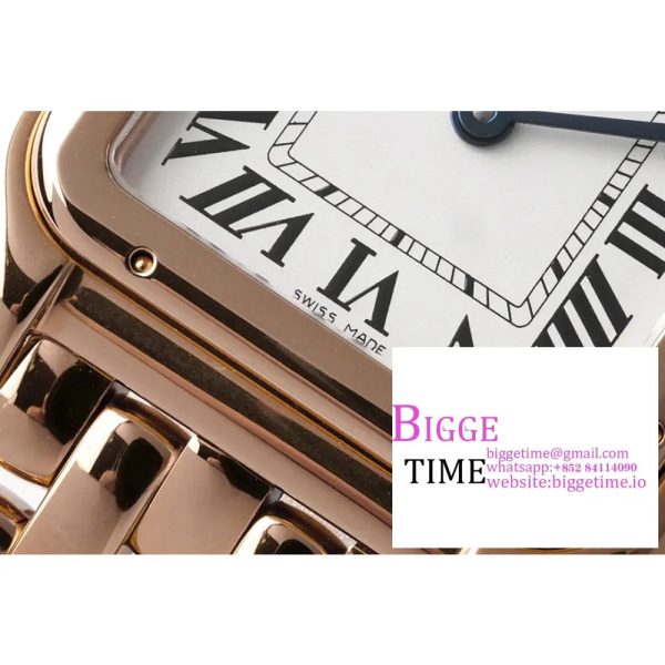 Panthère Ladies 27mm RG AF 1:1 Best Edition White Dial on RG Bracelet Ronda Quartz - Image 4