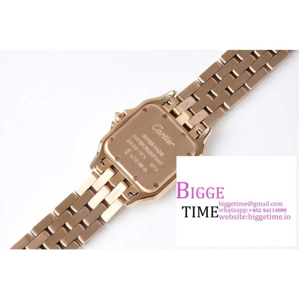 Panthère Ladies 27mm RG AF 1:1 Best Edition White Dial on RG Bracelet Ronda Quartz - Image 9
