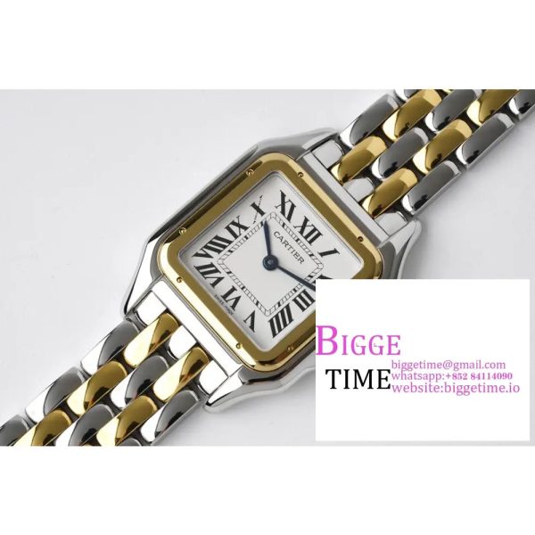 Panthère Secrete Ladies  K11 27mm SS/YG 1:1 Best Edition White Dial on SS/YG Bracelet Ronda Quartz - Image 2