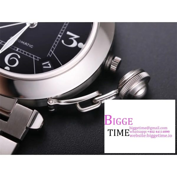 Pasha De Cartier Best Edition 35mm V9F SS Black Dial On Stainless Bracelet A2892 - Image 8