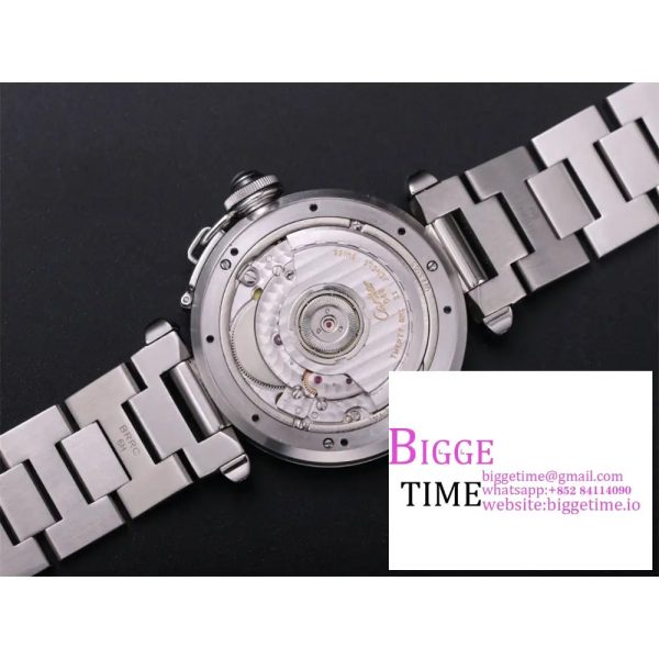 Pasha De Cartier Best Edition 35mm V9F SS Pink Dial On Stainless Bracelet A2892 - Image 9