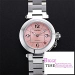 Pasha De Cartier Best Edition 35mm V9F SS Pink Dial On Stainless Bracelet A2892