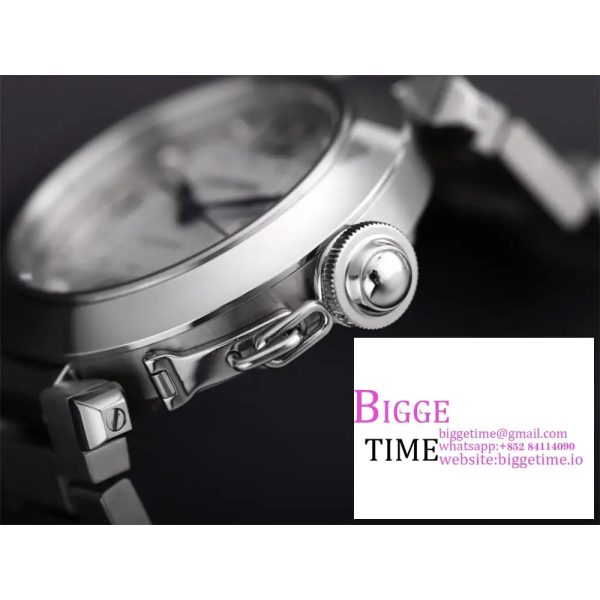 Pasha De Cartier Best Edition 35mm V9F SS Silver Dial On Stainless Bracelet A2892 - Image 6