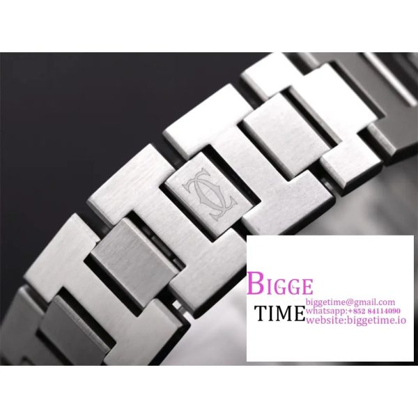 Pasha De Cartier Best Edition 35mm V9F SS Silver Dial On Stainless Bracelet A2892 - Image 7