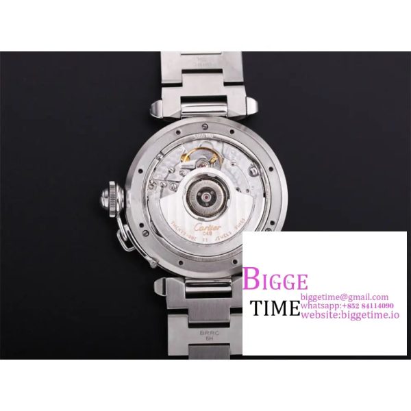 Pasha De Cartier Best Edition 35mm V9F SS Silver Dial On Stainless Bracelet A2892 - Image 10