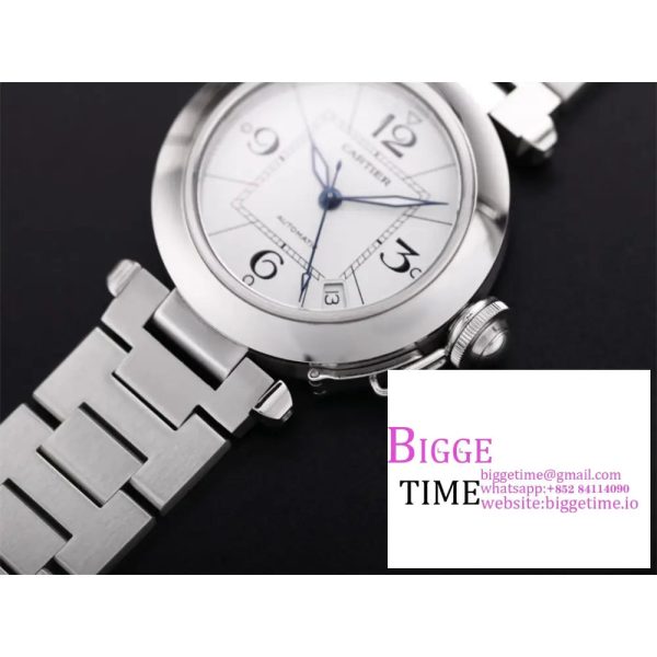 Pasha De Cartier Best Edition 35mm V9F SS Silver Dial On Stainless Bracelet A2892 - Image 3