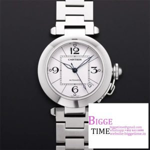 Pasha De Cartier Best Edition 35mm V9F SS Silver Dial On Stainless Bracelet A2892