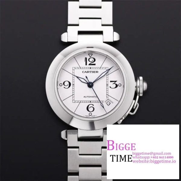 Pasha De Cartier Best Edition 35mm V9F SS Silver Dial On Stainless Bracelet A2892