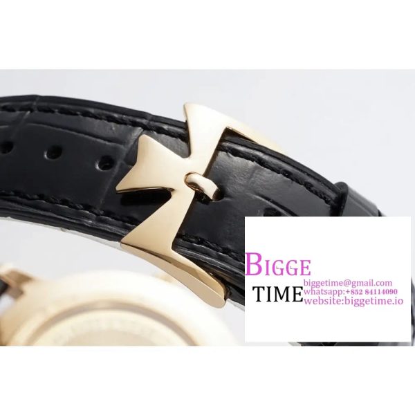 Patrimony Date RG PPF 1:1 Best Edition Black Dial on Black Leather Strap MIYOTA 9015 - Image 8