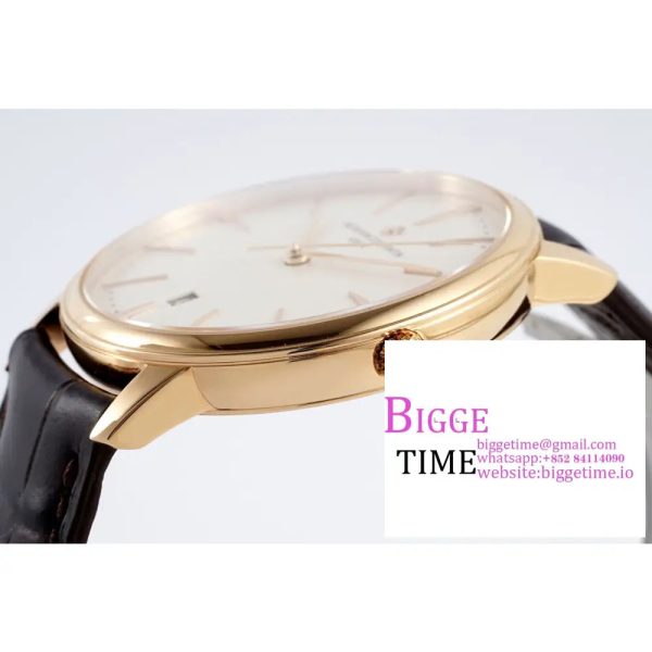 Patrimony Date RG PPF 1:1 Best Edition White Dial on Brown Leather Strap MIYOTA 9015 - Image 6