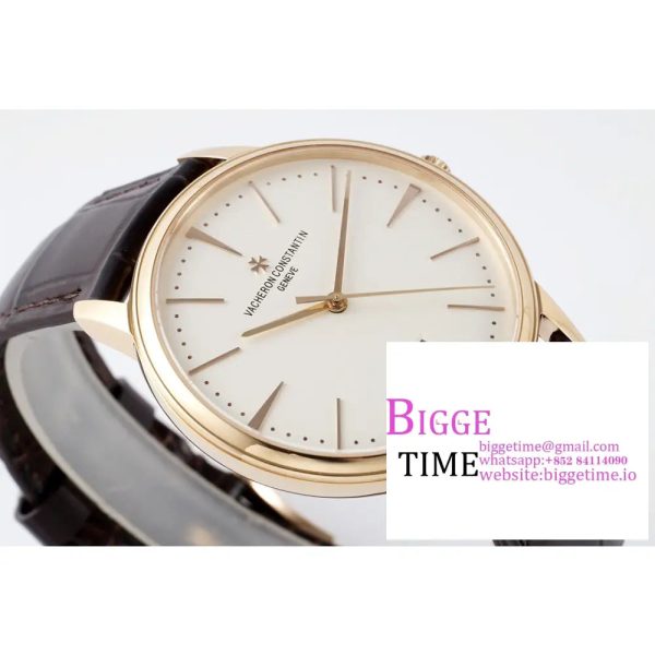 Patrimony Date RG PPF 1:1 Best Edition White Dial on Brown Leather Strap MIYOTA 9015 - Image 5