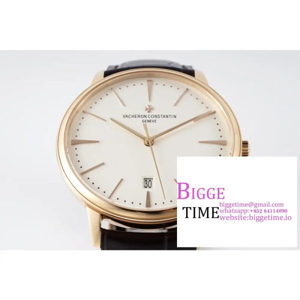Patrimony Date RG PPF 1:1 Best Edition White Dial on Brown Leather Strap MIYOTA 9015 - Image 4