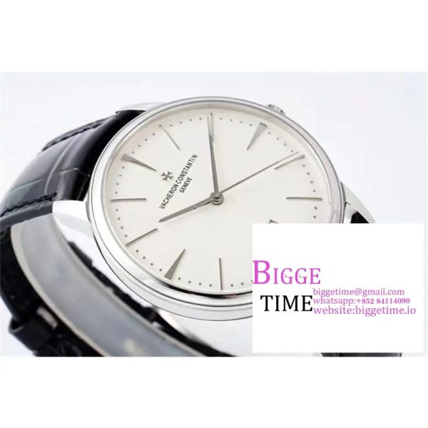 Patrimony Date SS PPF 1:1 Best Edition White Dial on Black Leather Strap MIYOTA 9015 - Image 8