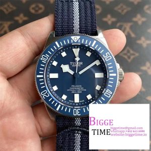 Pelagos 42mm Titanium Blue Ceramic Bezel Blue Dial Nylon Strap M+ F