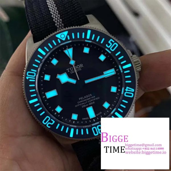 Pelagos 42mm Titanium Blue Ceramic Bezel Blue Dial Nylon Strap M+ F - Image 6