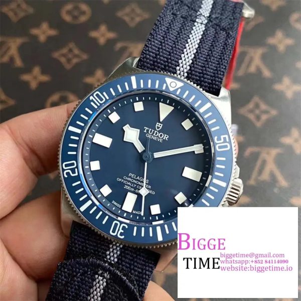 Pelagos 42mm Titanium Blue Ceramic Bezel Blue Dial Nylon Strap M+ F - Image 2
