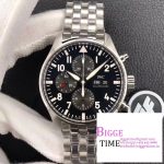 Pilot Chrono IW377710 SS ZF 1:1 Best Edition Black Dial on New SS Bracelet A7750