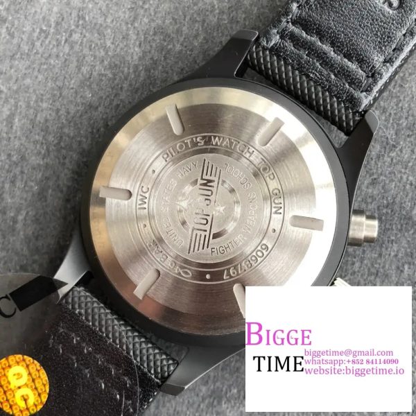 Pilot Chrono  IW389101 TOP GUN Real Ceramic ZF Best Edition on Black Nylon Strap A7750 - Image 9