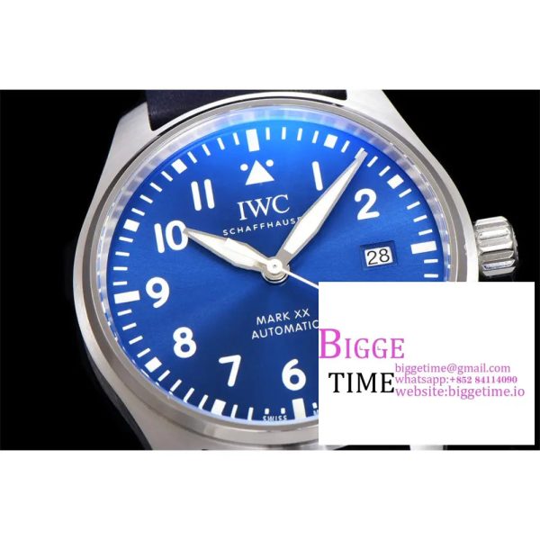 Pilot Mark XX IW328203 ZF 1:1 Best Edition Blue Dial on Dark Blue Leather Strap A32111 - Image 5