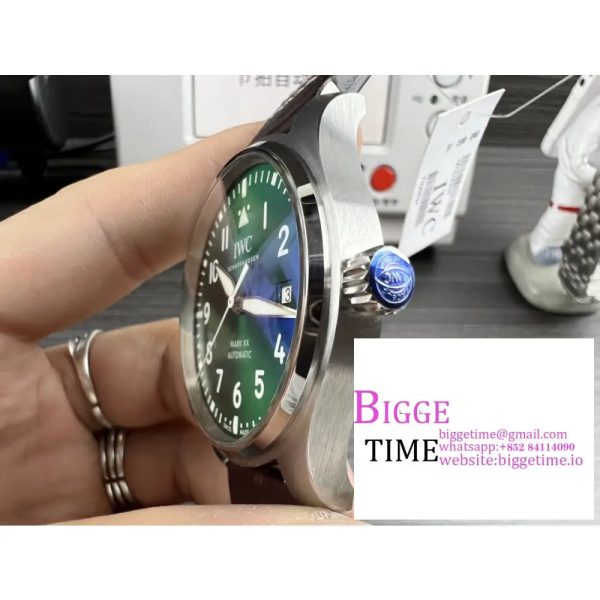 Pilot Mark XX IW328205 ZF 1:1 Best Edition Green Dial on Brown Leather Strap A32111 - Image 3