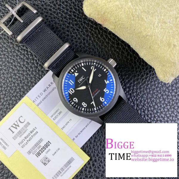 Pilot’s Watch Top Gun Black Ceramic IW326901 ZF 1:1 Best Edition on Black Nylon Strap A32111 - Image 6