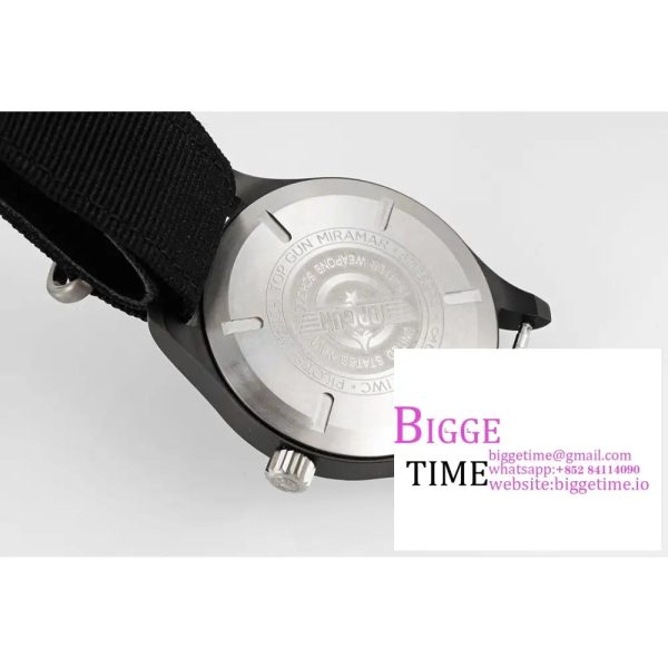 Pilot’s Watch Top Gun Black Ceramic IW326901 ZF 1:1 Best Edition on Black Nylon Strap A32111 - Image 8